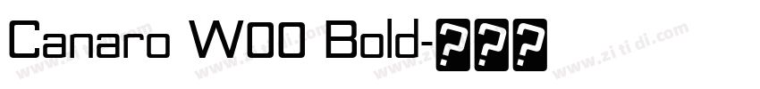 Canaro W00 Bold字体转换